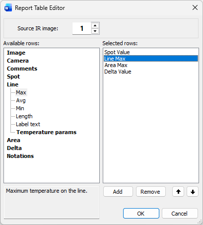 table dialog