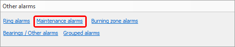 other alarms - maintenance